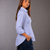 Blue Striped Shirt With Back Tie