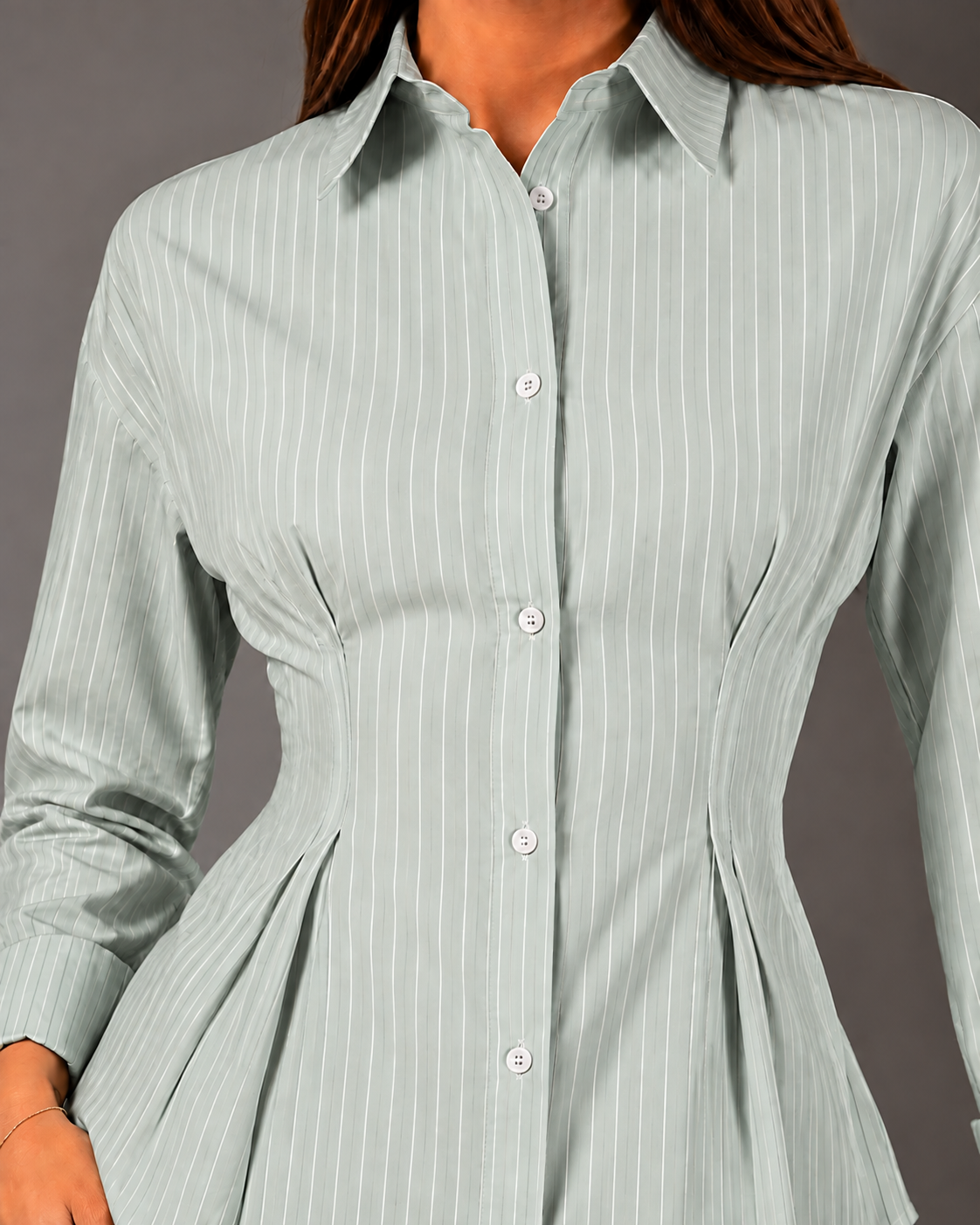 Bestag Striped Shirt With Back Tie