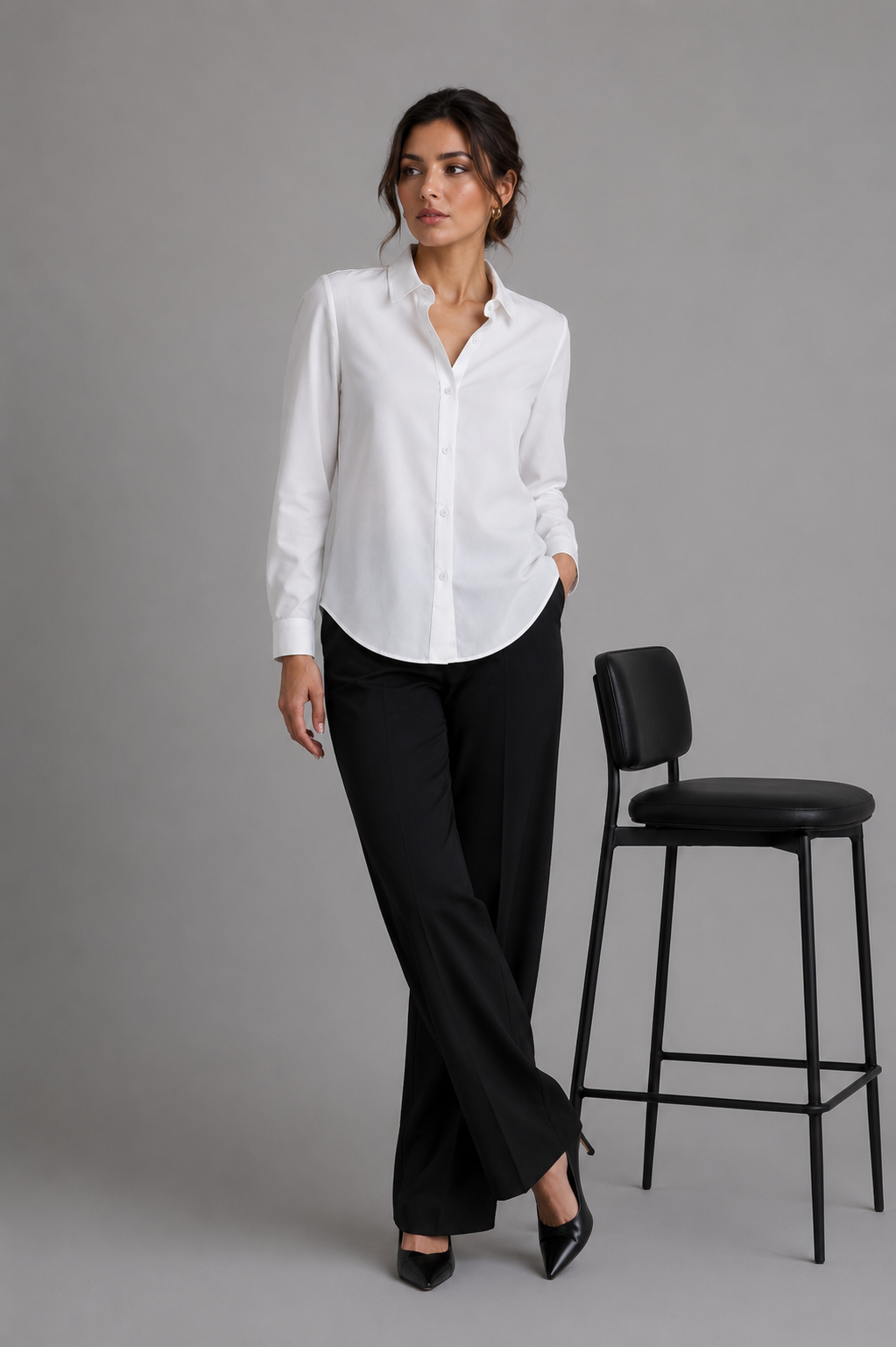 Elegant Slim-Fit White Shirt