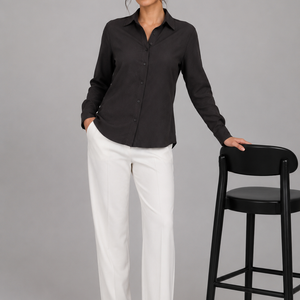 Elegant Slim-Fit Black Shirt