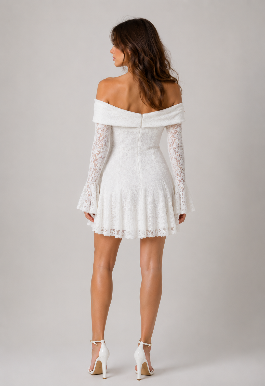 Ivory Lace White Mini Dress