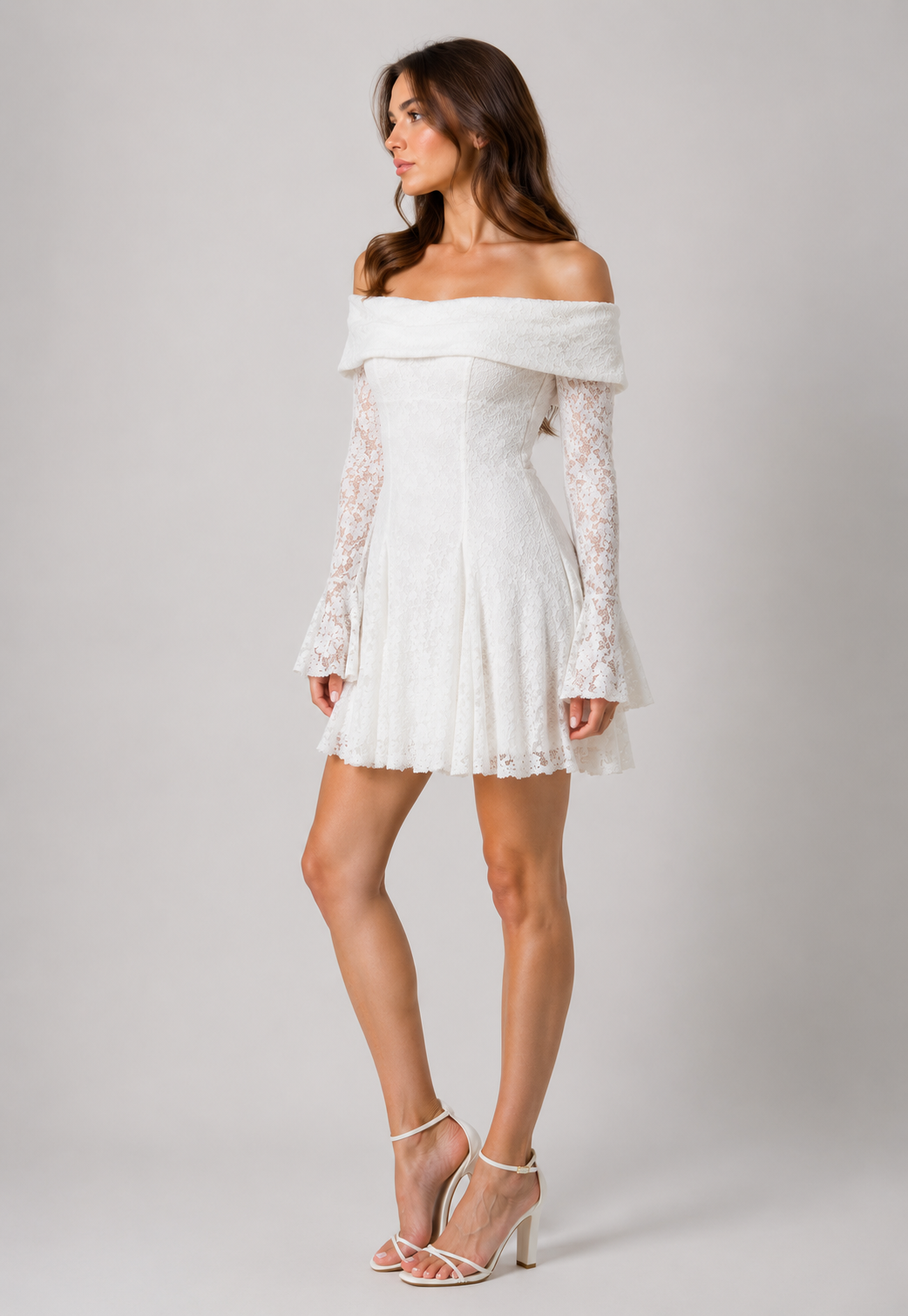 Ivory Lace White Mini Dress