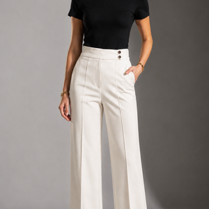 Off White Tailored Wide-Leg Pants