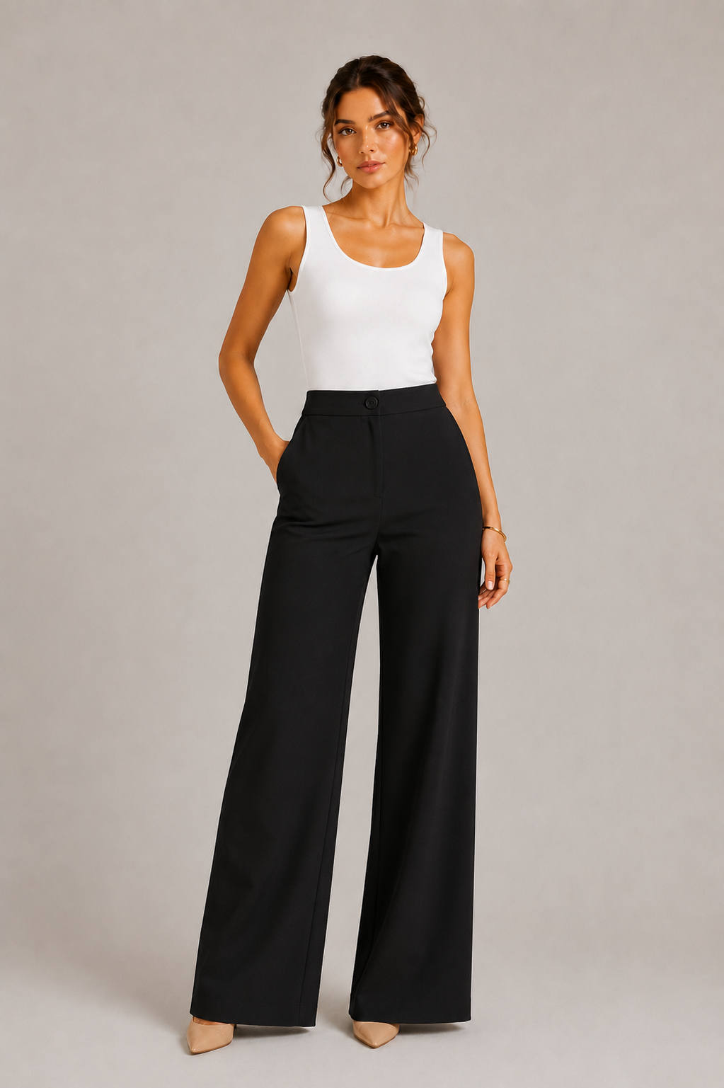 Black TR Wide-Leg Pants