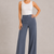 Dusty Blue TR Wide-Leg Pants