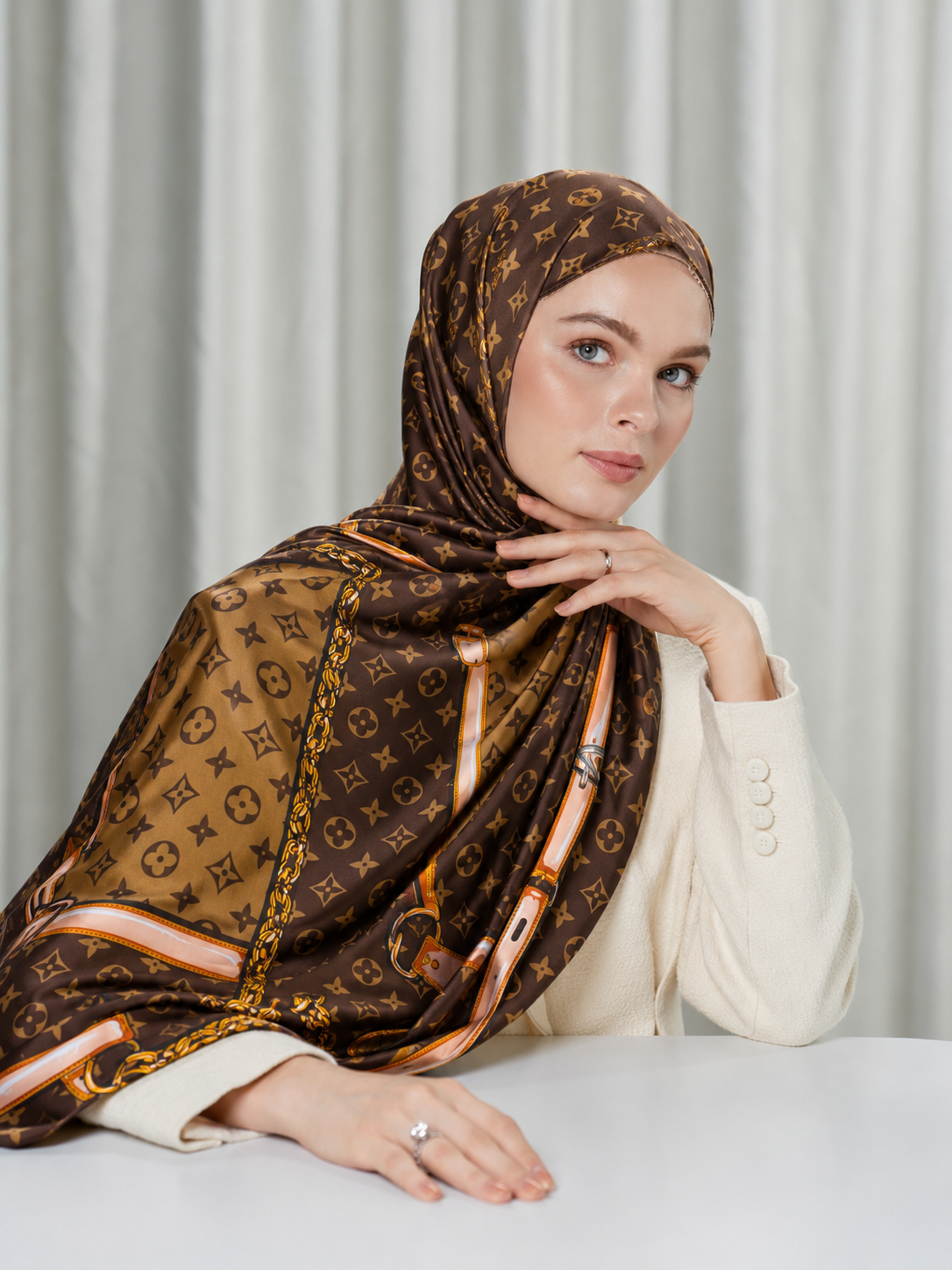 Heritage Chain Silk Scarf