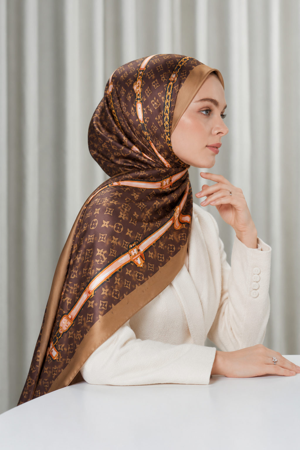 Heritage Chain Silk Scarf
