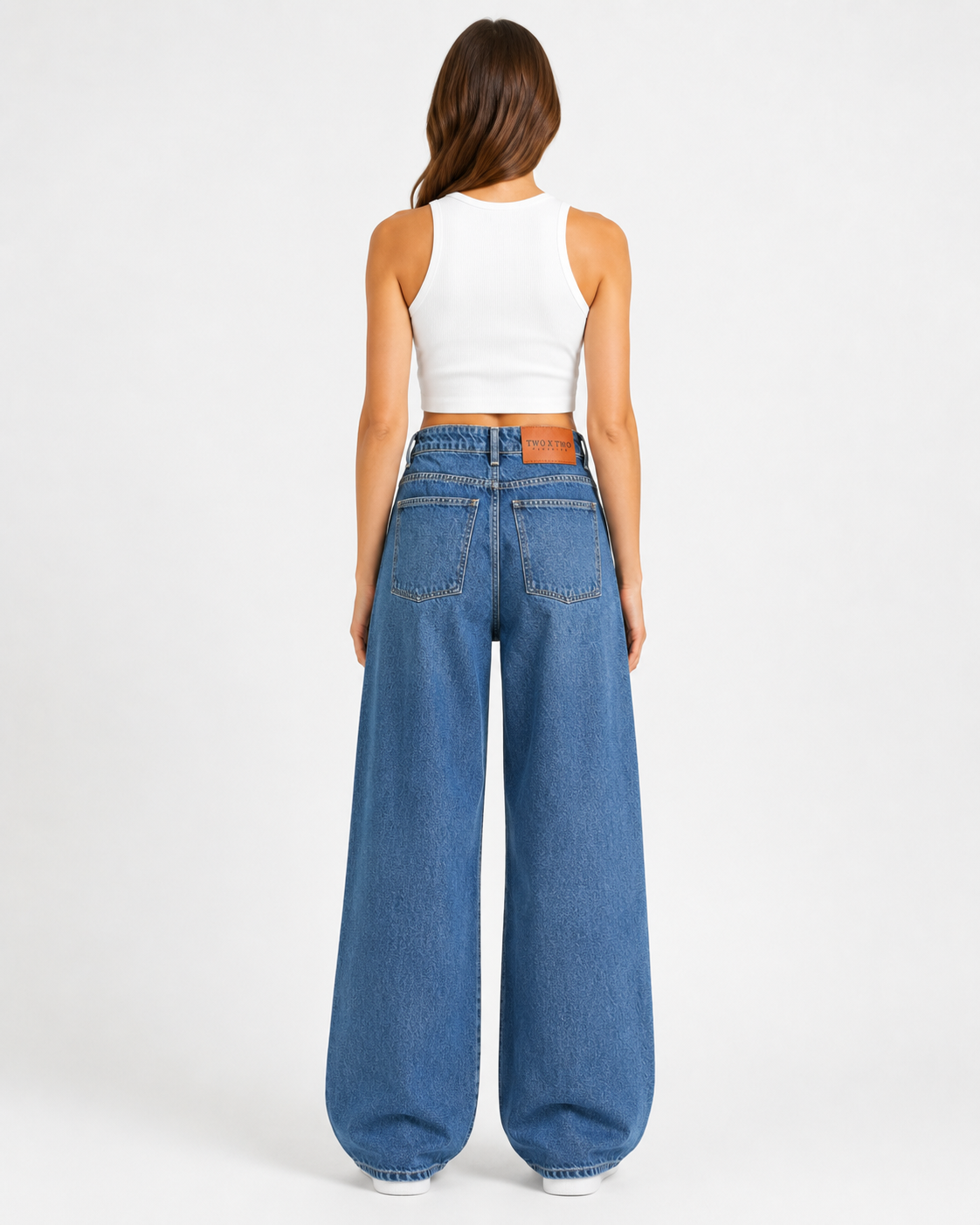 Dark Jeans Double Wide Leg