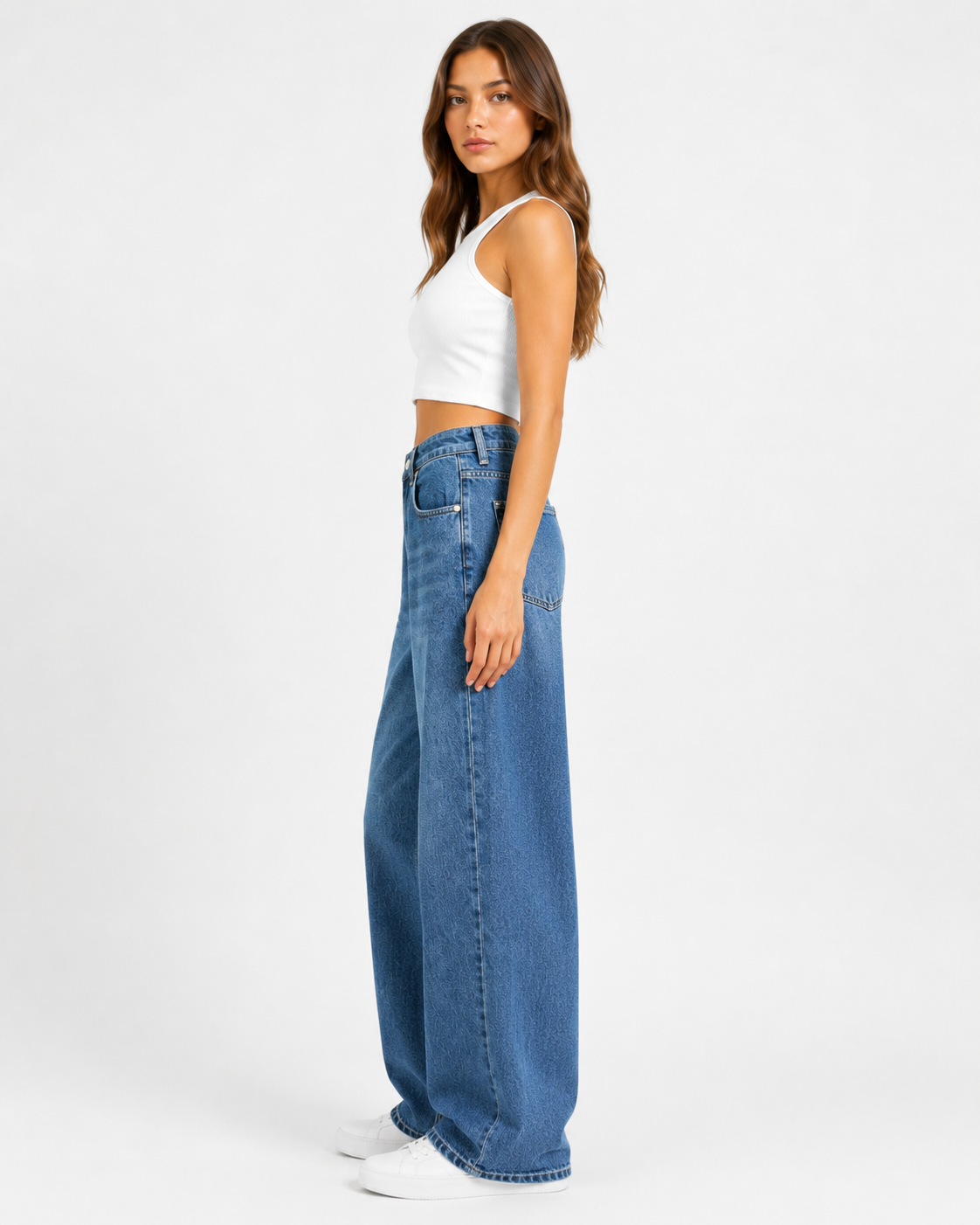 Dark Jeans Double Wide Leg