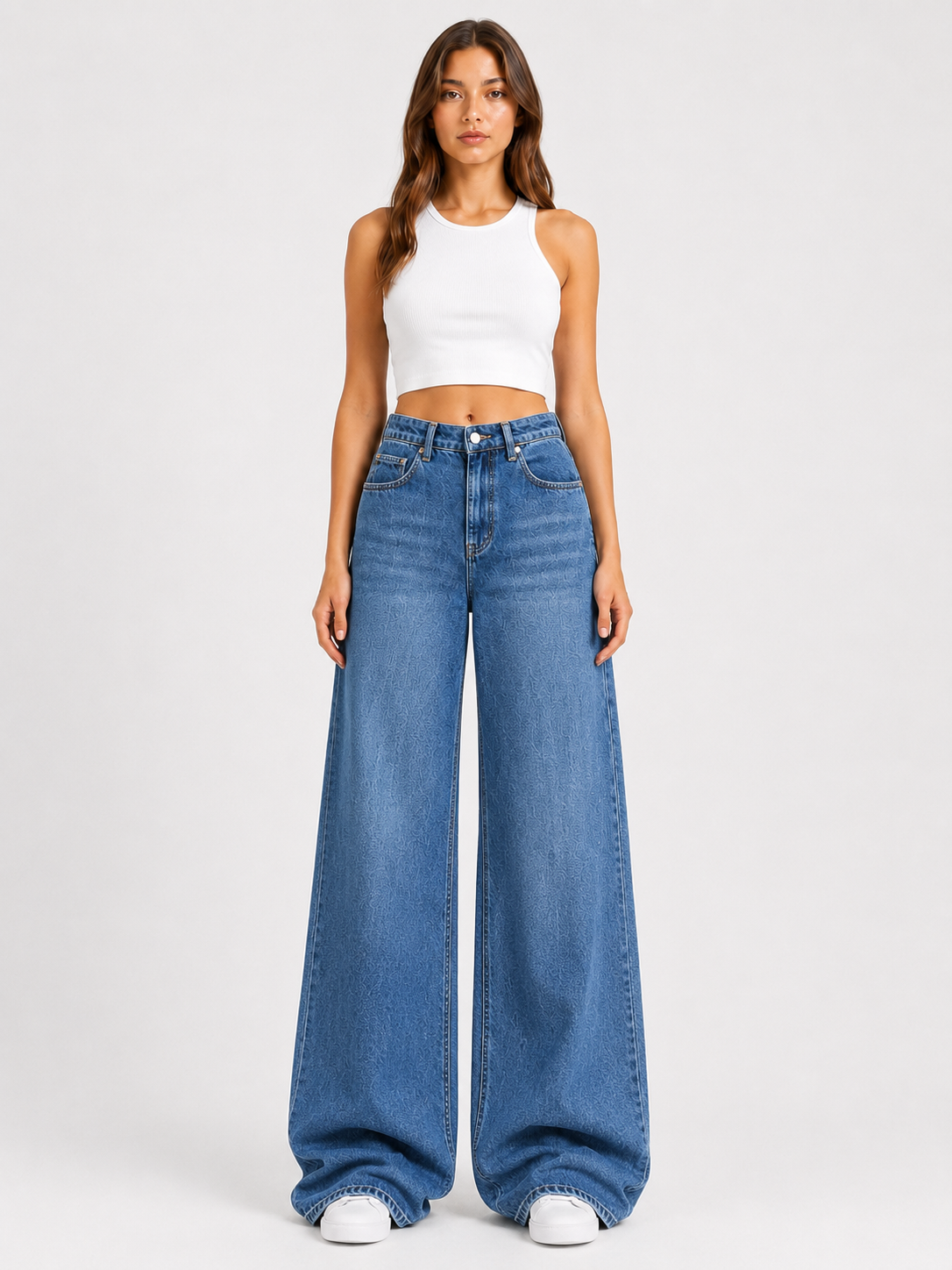 Dark Jeans Double Wide Leg