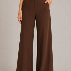 Brown TR Wide-Leg Pants
