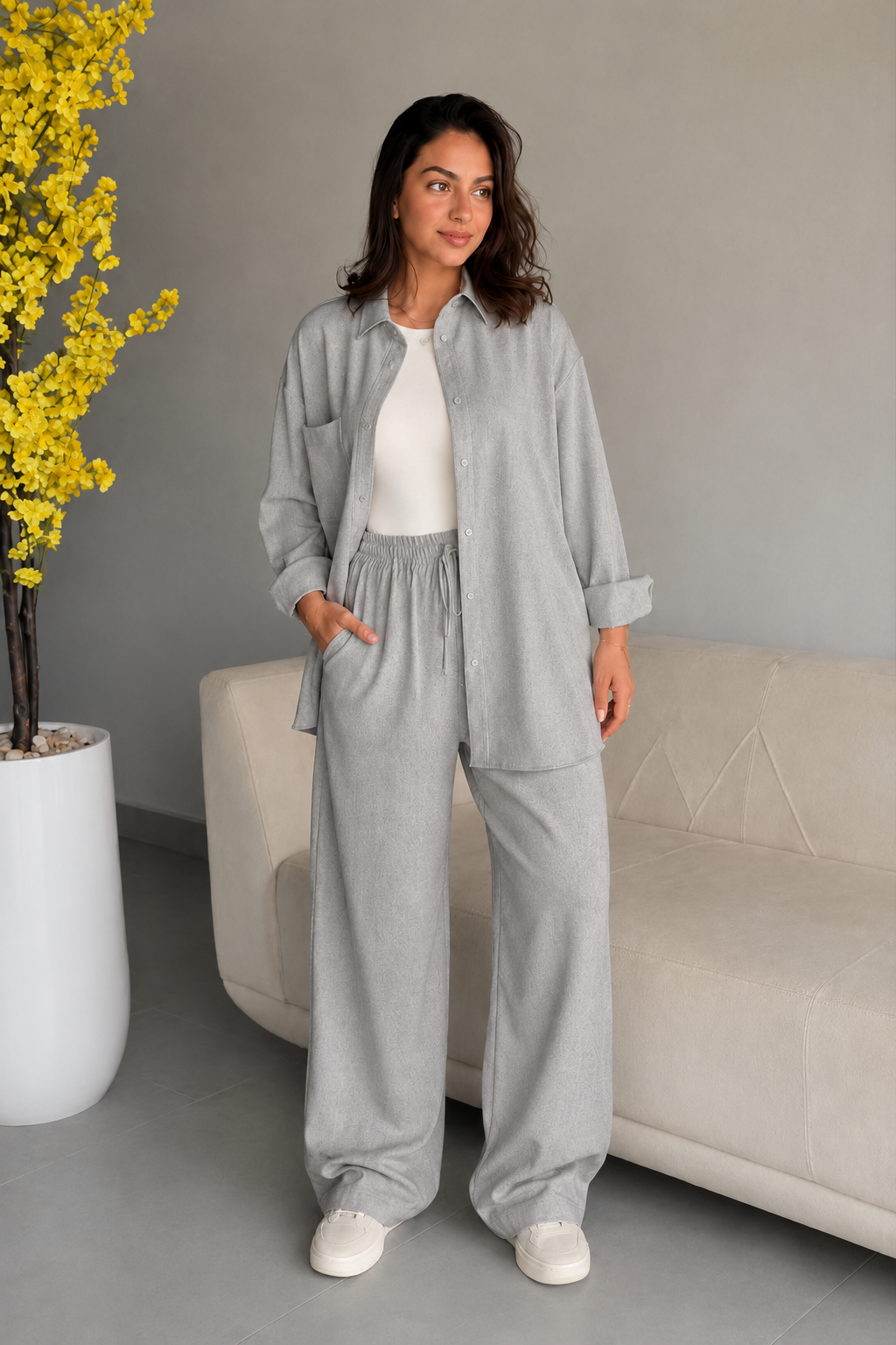 Gray Comfort Linen Set