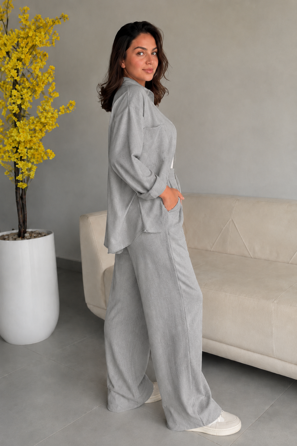 Gray Comfort Linen Set