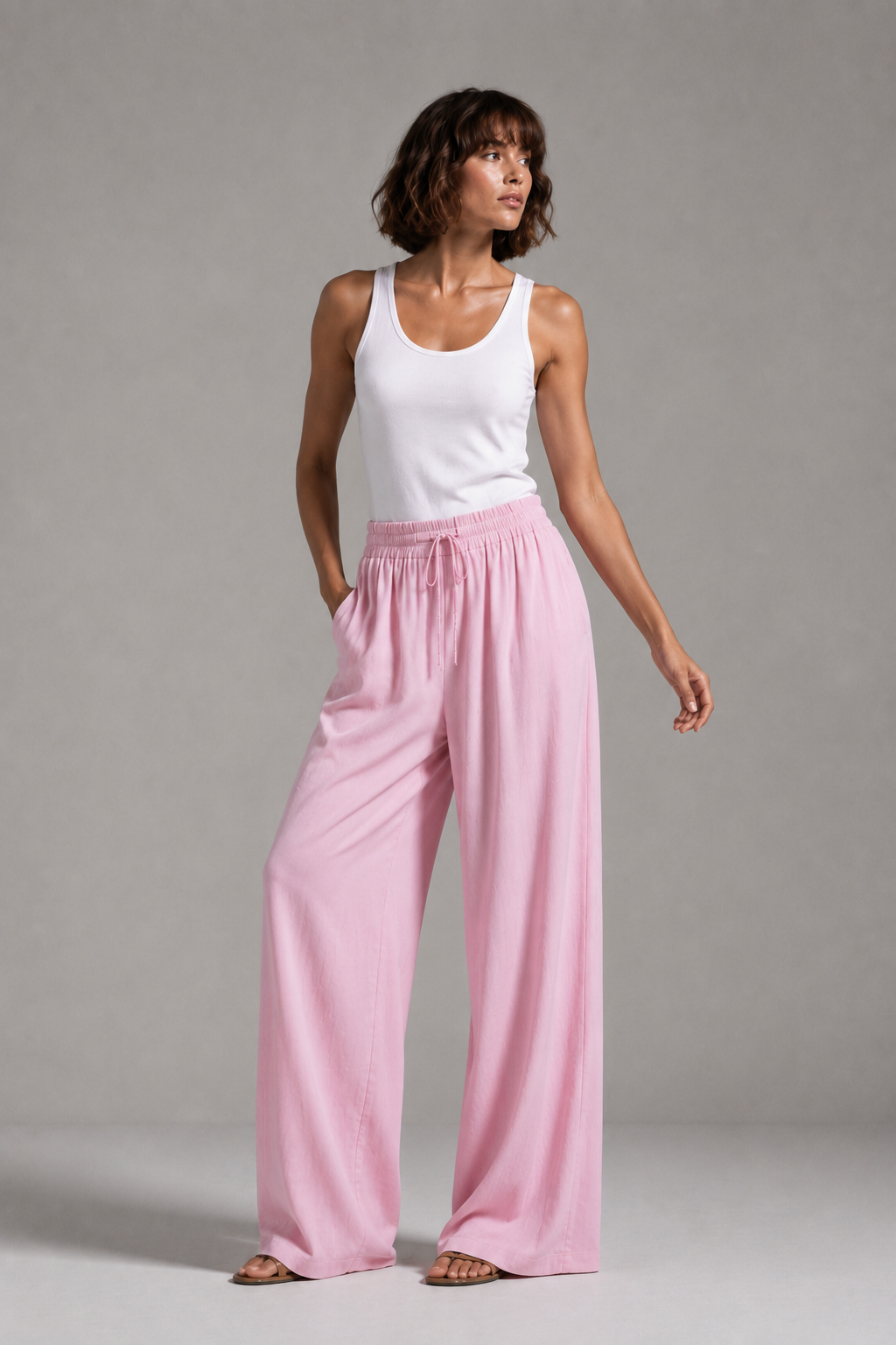 Rose Soft Linen Pants