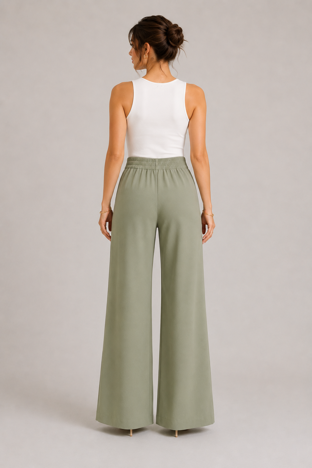 Olive TR Wide-Leg Pants