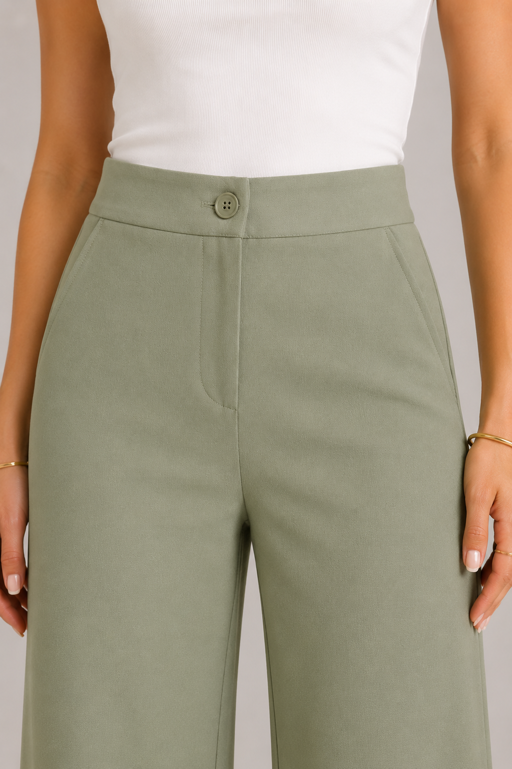 Olive TR Wide-Leg Pants