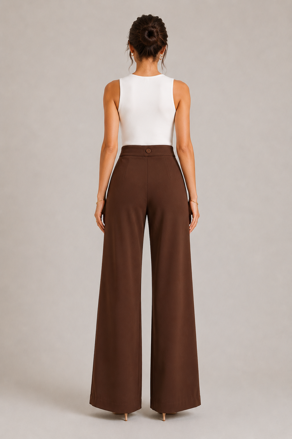 Brown TR Wide-Leg Pants