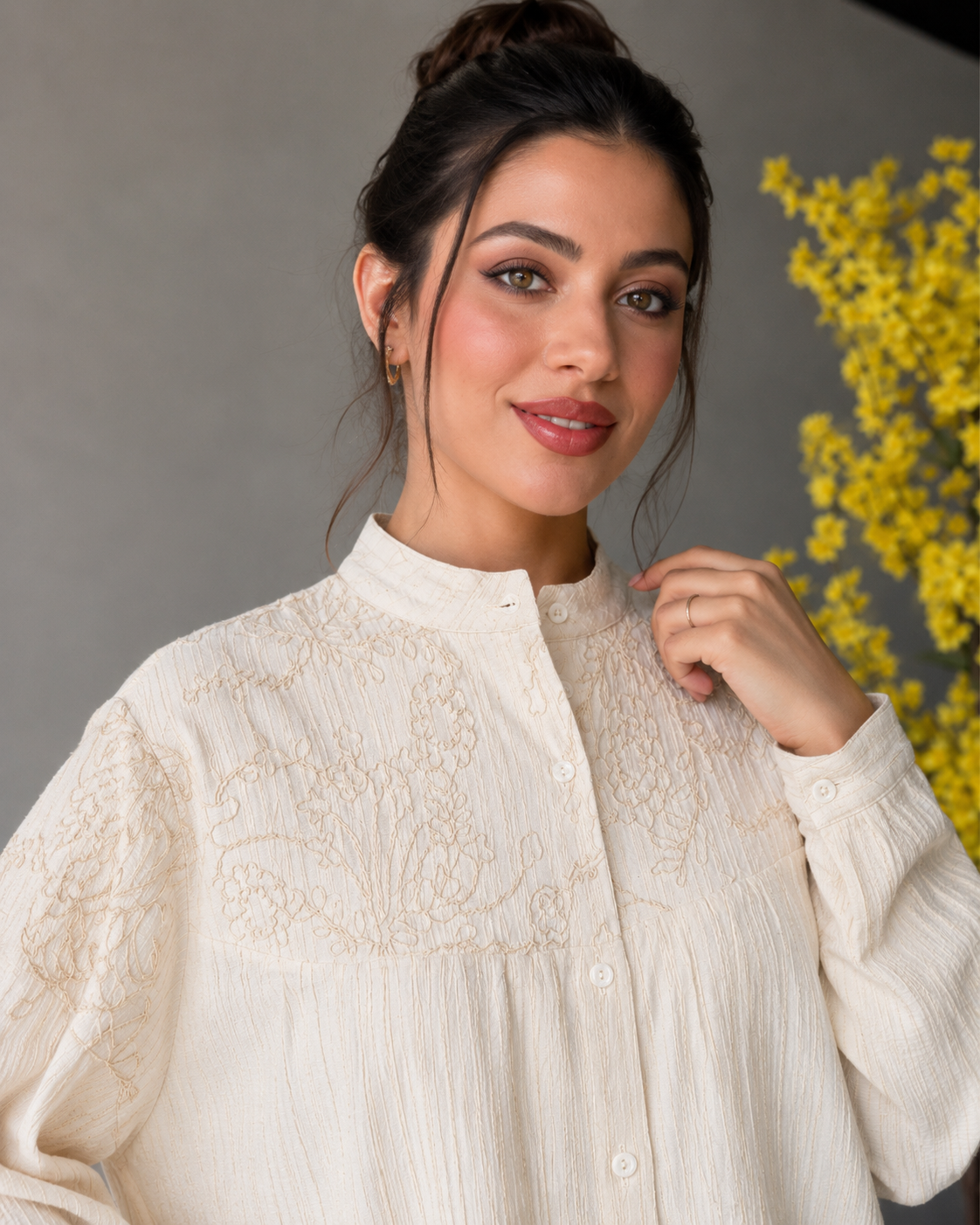 Ivory Textured Lounge Suit