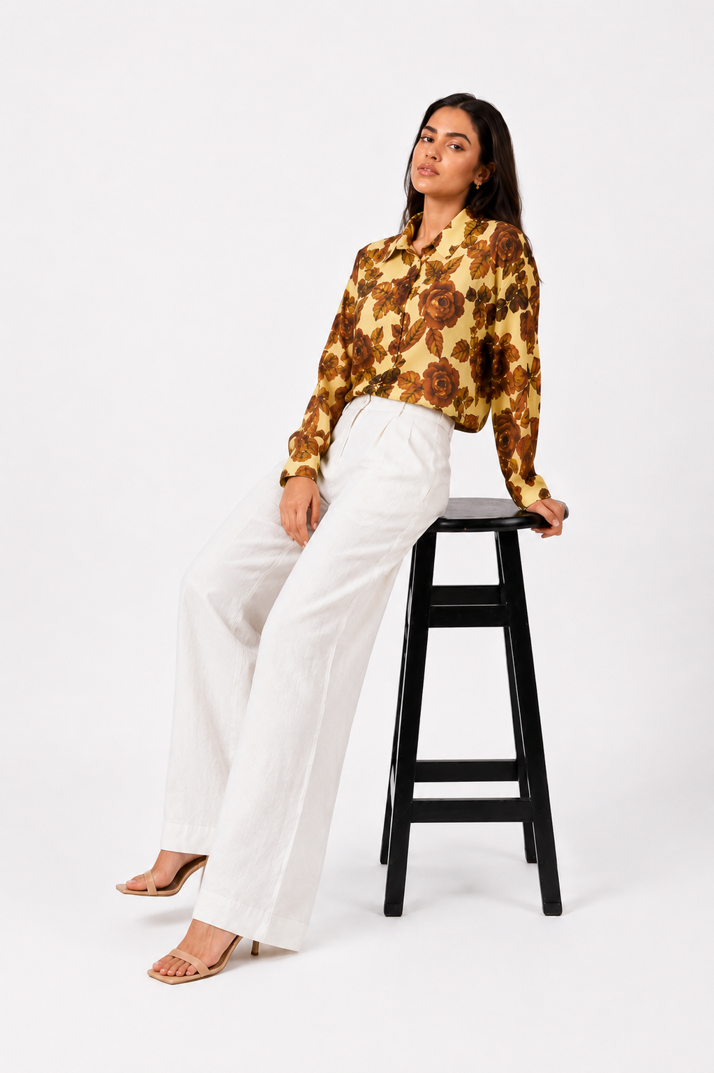 Mocha Yellow Printed Shirt