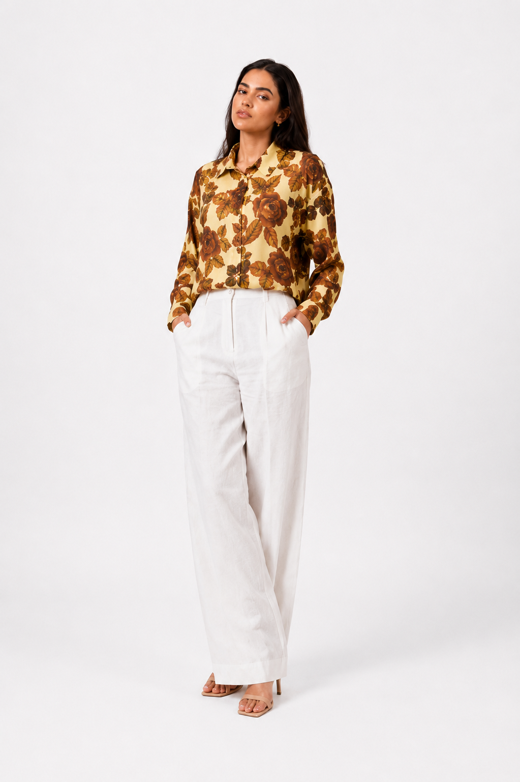 Mocha Yellow Printed Shirt