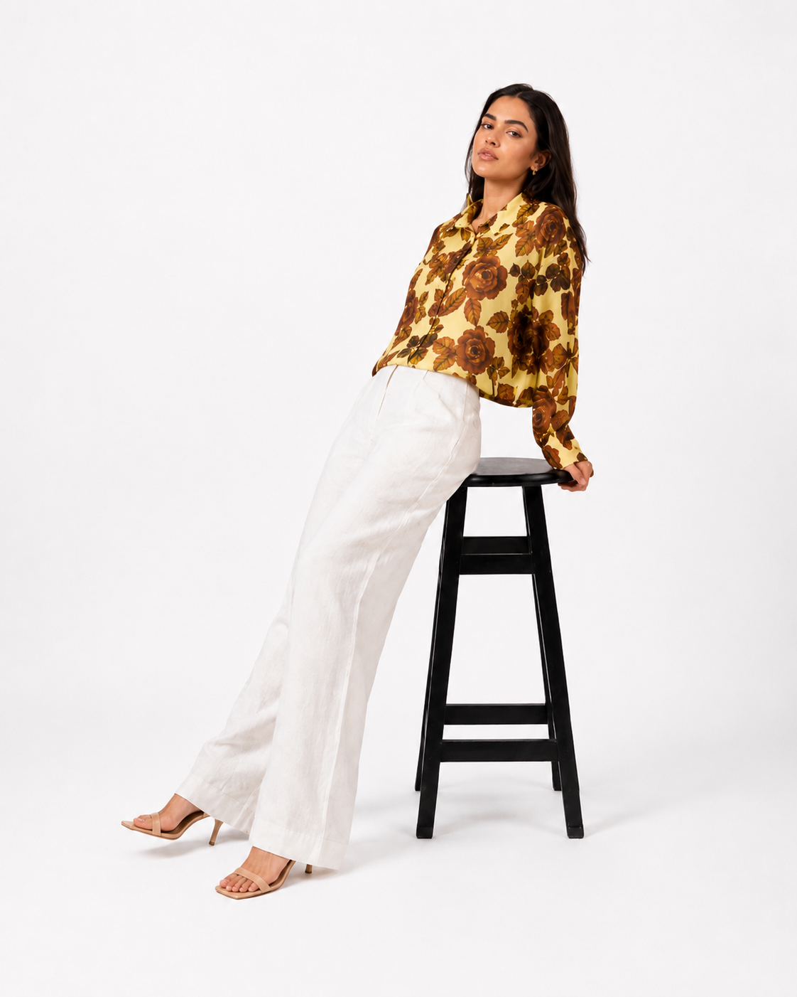 Mocha Yellow Printed Shirt