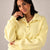 Soft Yellow Oversized Collar Sweater