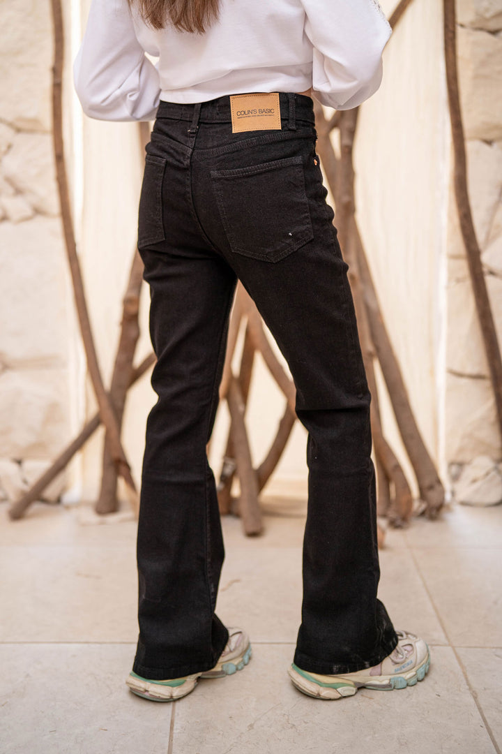 Black Flare Jeans Pants