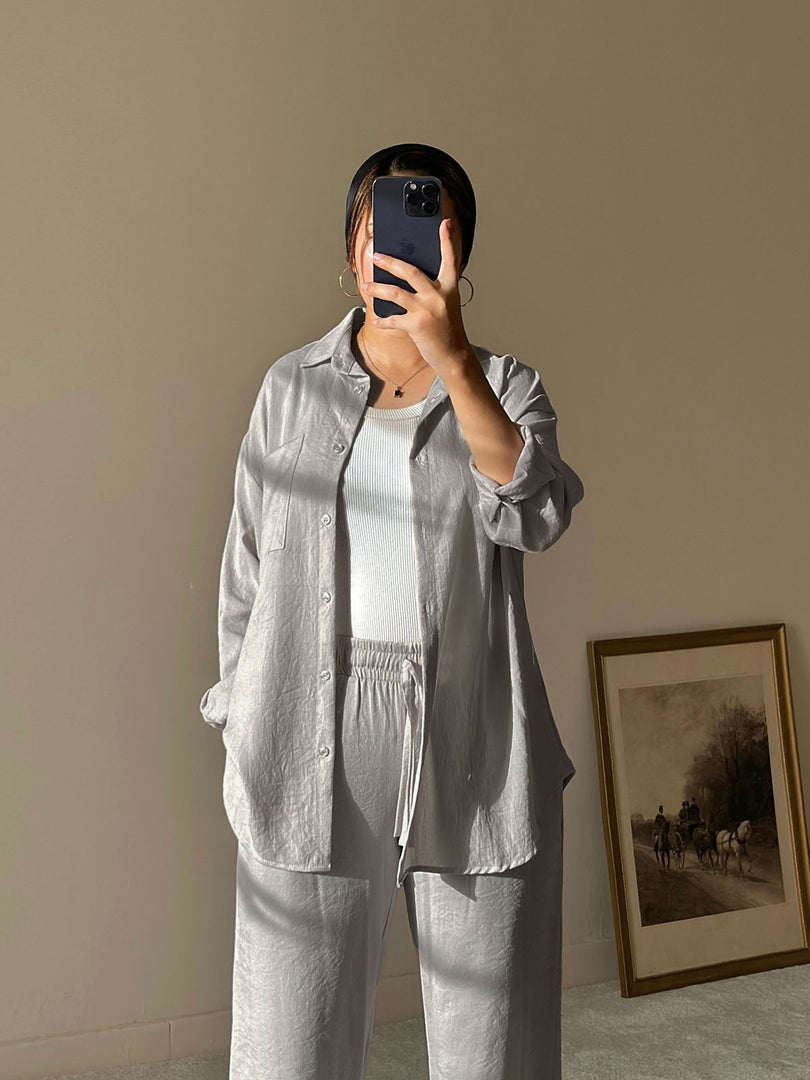 Grey Linen Comfort Shirt