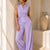 Lavender Linen Wrap Suit