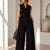 Black Linen Wrap Suit