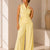 Yellow Linen Wrap Suit