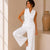White Linen Wrap Suit