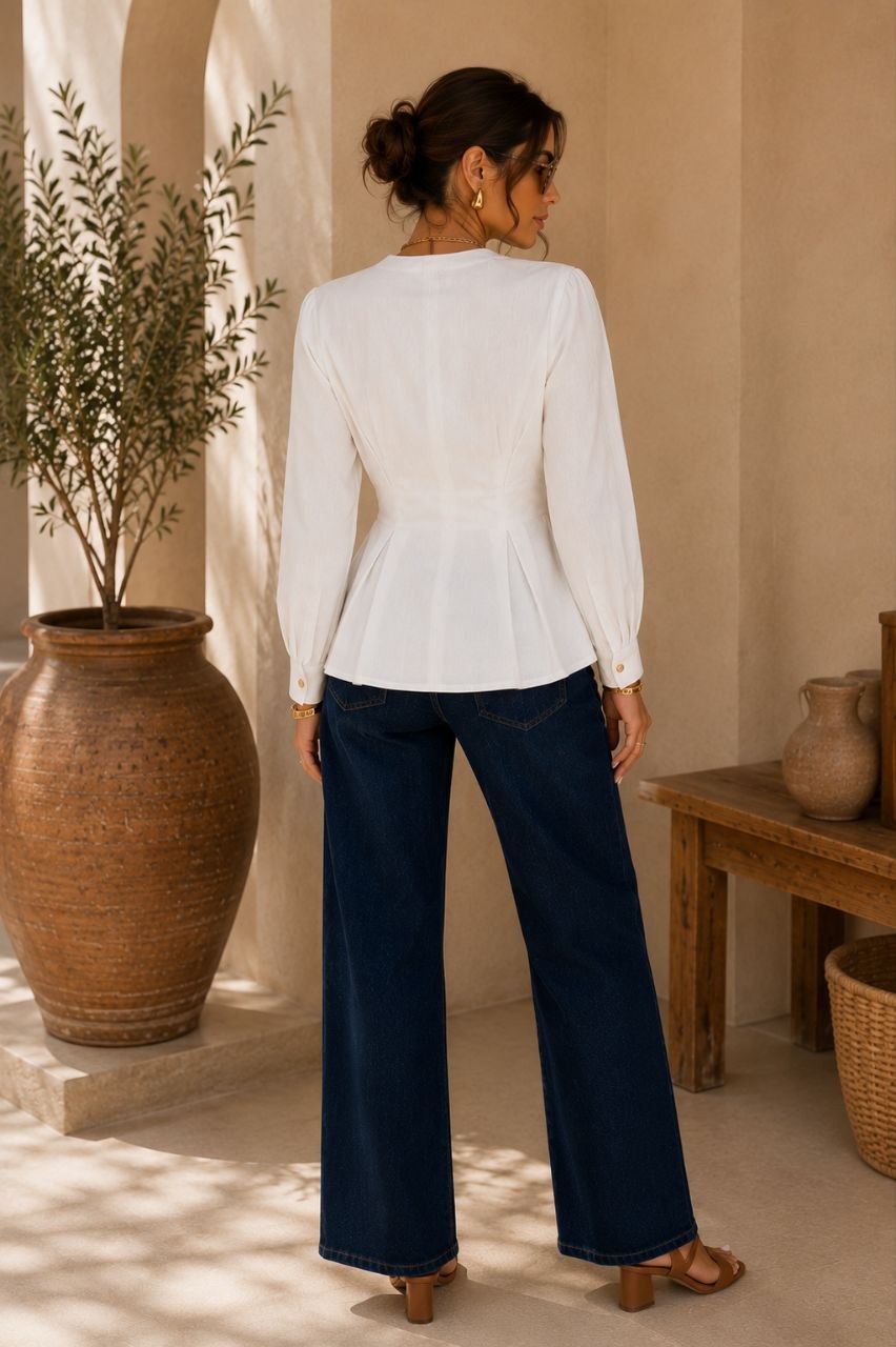 Star Elegance White Blouse