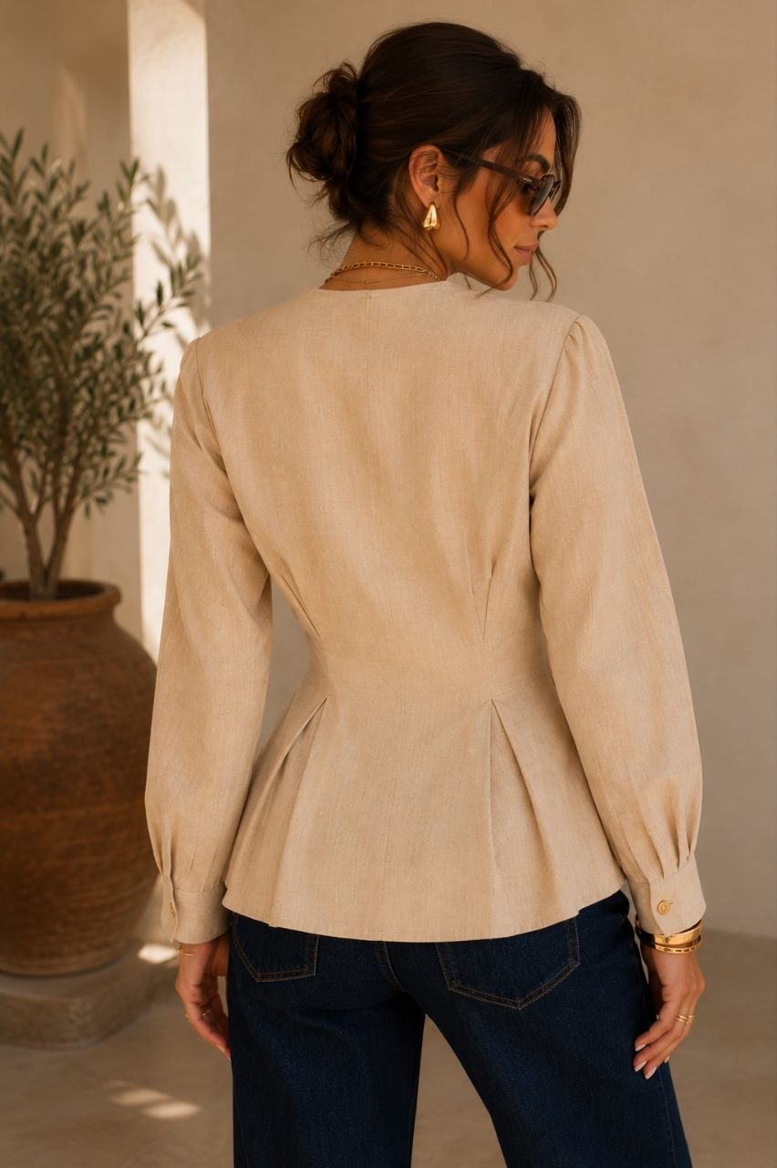 Star Elegance Beige Blouse