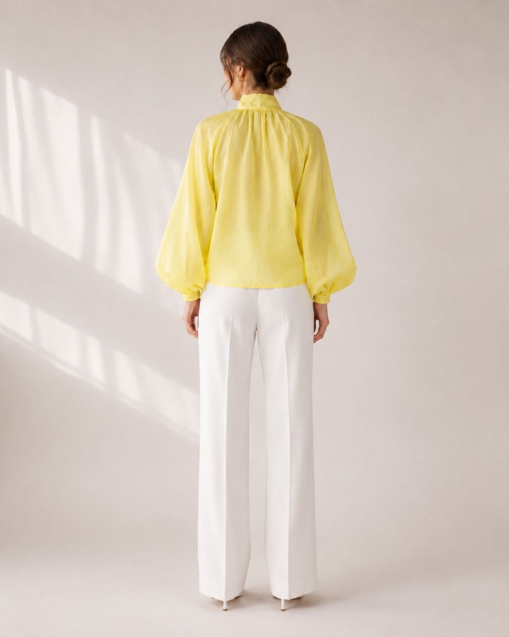 Sunlit Bow Yellow Blouse