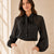 Sunlit Bow Black Blouse