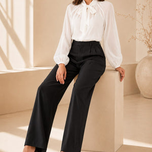 Sunlit Bow White Blouse