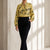 Monochrome Bloom Yellow Blouse
