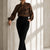 Monochrome Bloom Brown Blouse
