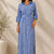Blue Belted Maxi Dress