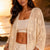 Floral Mesh Beige Cardigan