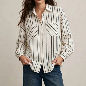 Black Stripe Oversized Shirt