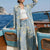 Blue Floral Long Shirt
