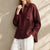 Burgundy Pure Linen Shirt