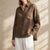 Coffee Pure Linen Shirt