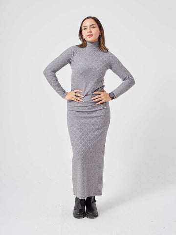 Gray Basic Dress
