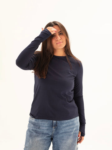 Navy Basic With Finger Sleeves