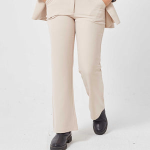 Beige Formal Pants