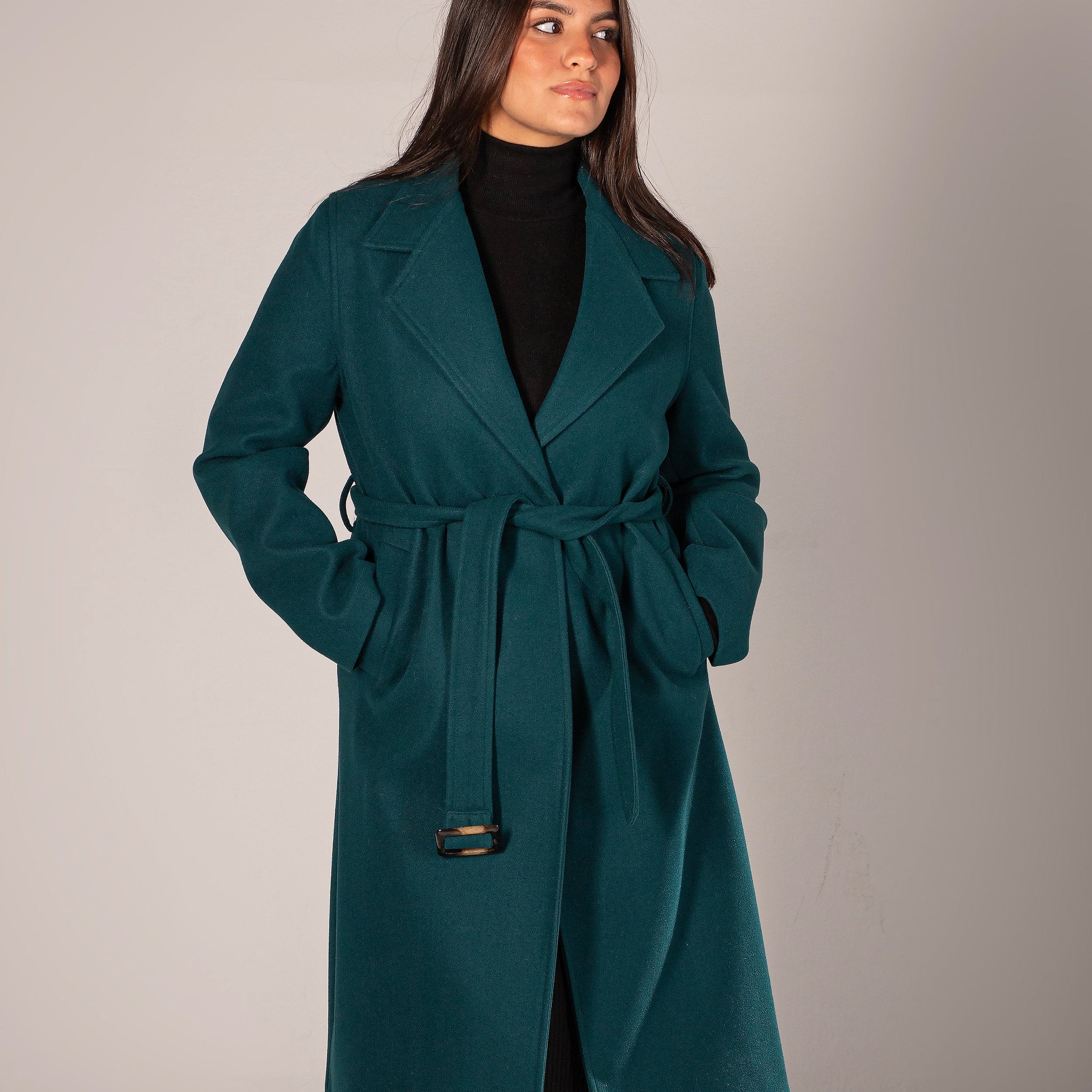 Turquoise Wool-blend coat