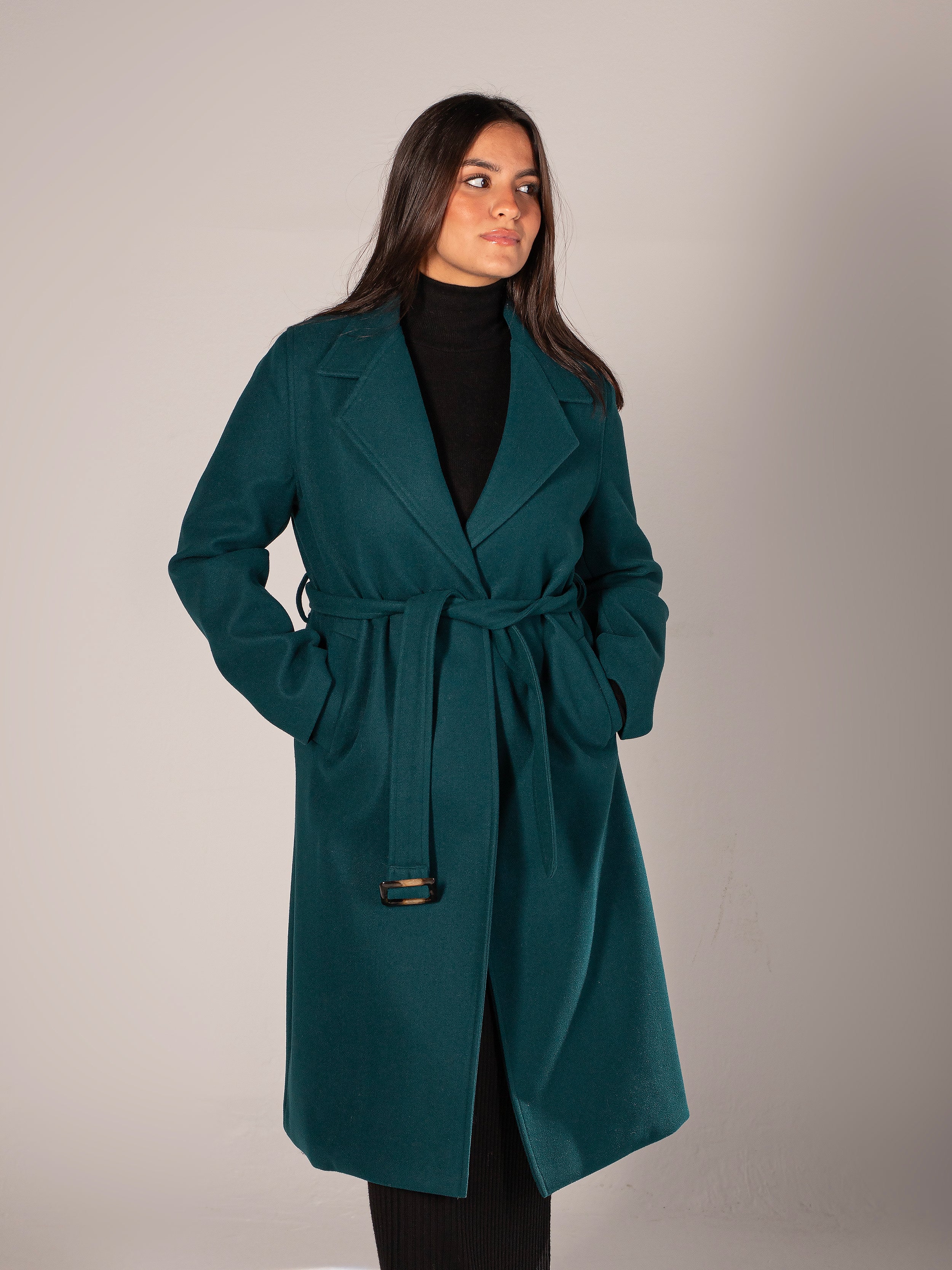 Turquoise Wool-blend coat